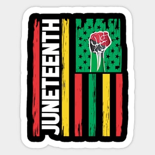 juneteenth celebrate freedom american flag Juneteenth Sticker